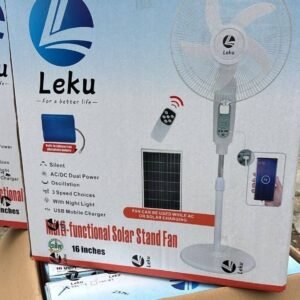 Leku rechargeable solar fan with Bluetooth Mp3 (16inches)
