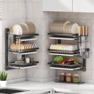 3 Layer Wall Mounted Plate Rack